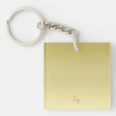 Modern gold gradient Luxury typography name キーホルダー (正面)