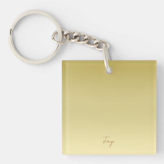 Modern gold gradient Luxury typography name キーホルダー (正面)
