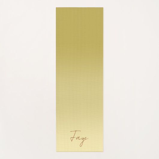 Modern gold gradient Luxury typography name ヨガマット (正面)
