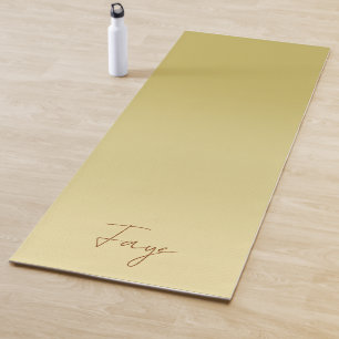 Modern gold gradient Luxury typography name ヨガマット