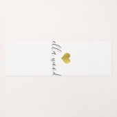 Modern Gold Heart Script Name  ヨガマット (裏面(横))