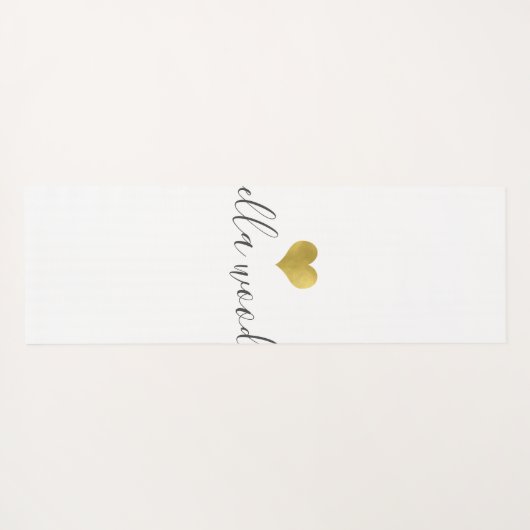 Modern Gold Heart Script Name  ヨガマット (裏面(横))