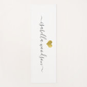 Modern Gold Heart Script Name  ヨガマット (正面)