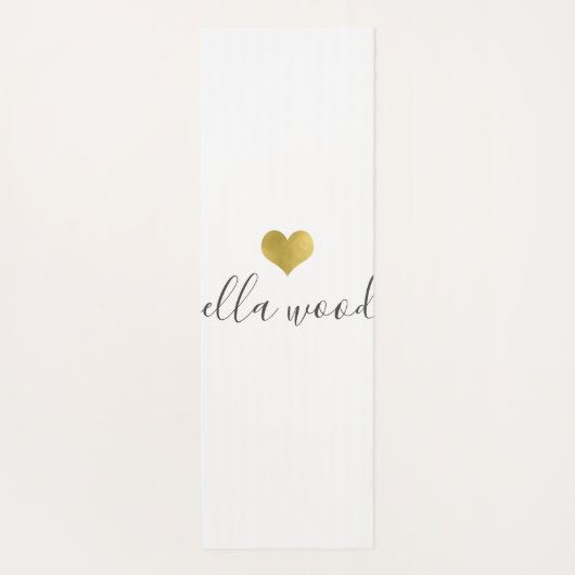 Modern Gold Heart Script Name  ヨガマット (裏面)