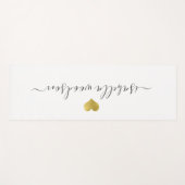 Modern Gold Heart Script Name  ヨガマット (正面(横))