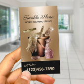 Modern Gold House Cleaning Service Housekeeping 名刺