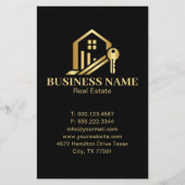 Modern Gold House Key Real Estate Agent チラシ (正面)