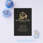 Modern Gold House Key Real Estate Agent チラシ (シングル)