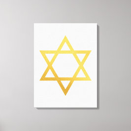 Modern Gold Jewish Wall Art - Piece 2 of 3 キャンバスプリント