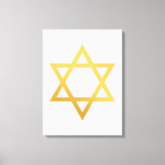 Modern Gold Jewish Wall Art - Piece 2 of 3 キャンバスプリント