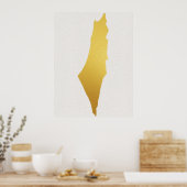 Modern Gold Jewish Wall Art - Piece 3 of 3 ポスター (キッチン)