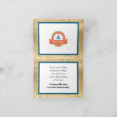 Modern Gold "JOY" Nativity Silhouette Christmas シーズンカード (内部)