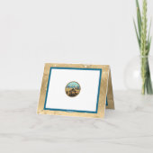 Modern Gold "JOY" Nativity Silhouette Christmas シーズンカード (裏面)