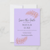 Modern Gold leaves Violet セーブザデート (正面)