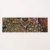 Modern Gold Mandala Pattern Custom Name ヨガマット (裏面(横))