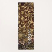 Modern Gold Mandala Pattern Custom Name ヨガマット (正面)