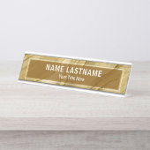 Modern Gold Marble Sign for Business & Office Desk デスクネームプレート (正面)