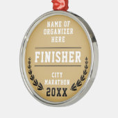 Modern Gold Medal Champion Sport Race Finish Medal メタルオーナメント (左)