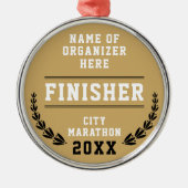 Modern Gold Medal Champion Sport Race Finish Medal メタルオーナメント (正面)