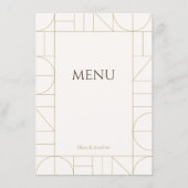 Modern Gold Ornaments Cream Wedding メニュー (正面)