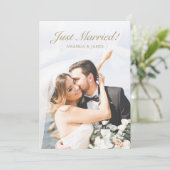 Modern Gold Photo Elopement 案内状 (スタンド正面)