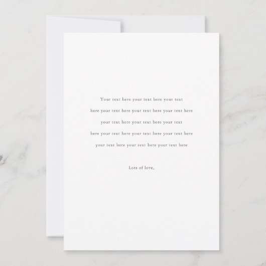 Modern Gold Photo Elopement 案内状 (裏面)