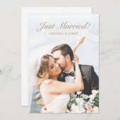 Modern Gold Photo Elopement 案内状 (正面/裏面)