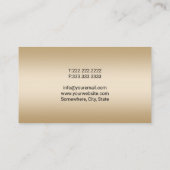 Modern Gold Real Estate Custom Logo Realtor Photo 名刺 (裏面)