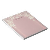Modern Gold Red Floral Notepad ノートパッド (アングル)