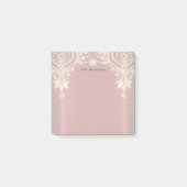 Modern Gold Red Floral Post it Notes ポストイット (正面)