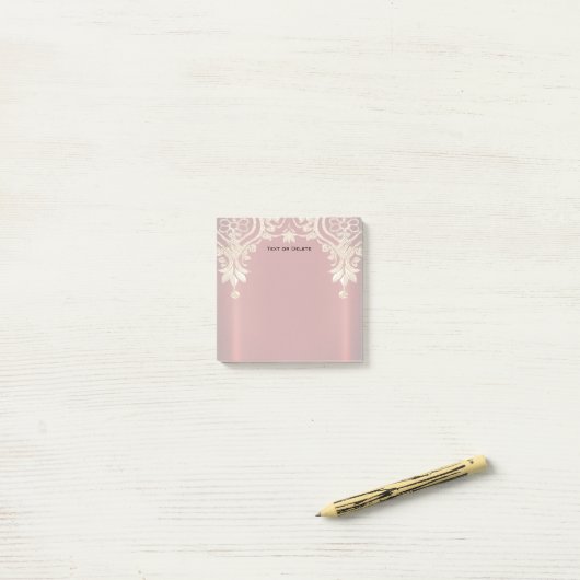 Modern Gold Red Floral Post it Notes ポストイット (デスク上)