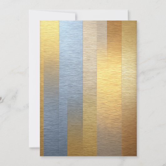 Modern Gold Silver 60th Birthday Party 招待状 (裏面)