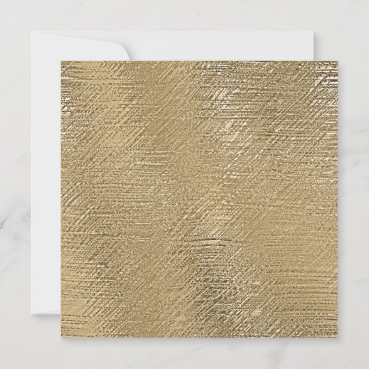 Modern Gold Texture Lined Personalized Name  ノートカード (裏面)