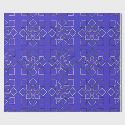 Modern Gold-Tone Geometric Pattern Wrapping Paper ラッピングペーパー (フラット)