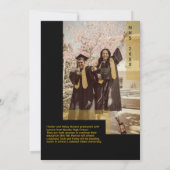 Modern Gold Typography & Tassel Grad Party Photo 招待状 (裏面)
