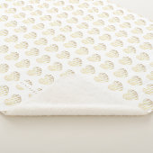 Modern Golden effect Elegant Heart シェルパブランケット (3/4)