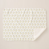 Modern Golden effect Elegant Heart シェルパブランケット (正面(横))