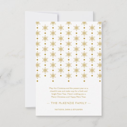 Modern Golden Merry Christmas Photo Baby (裏面)