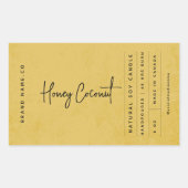 Modern Golden Rustic Label 長方形シール (正面)