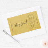 Modern Golden Rustic Label 長方形シール (封筒)