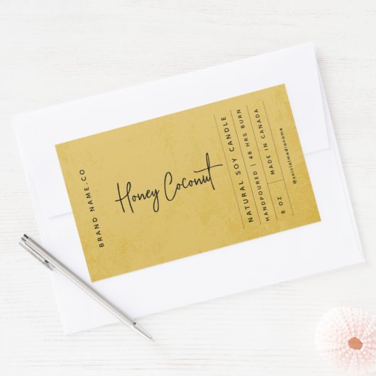 Modern Golden Rustic Label 長方形シール (封筒)