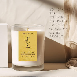 Modern Golden Rustic Label 長方形シール