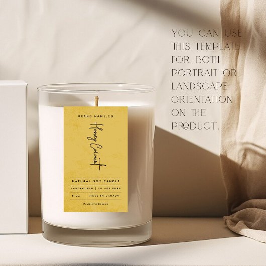 Modern Golden Rustic Label 長方形シール