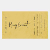 Modern Golden Rustic Label 長方形シール (正面)