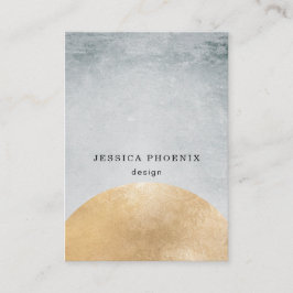 Modern Goldener Kreis Aquarell Grau Schwarz 名刺