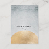 Modern Goldener Kreis Aquarell Grau Schwarz 名刺 (正面)