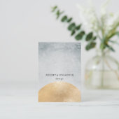 Modern Goldener Kreis Aquarell Grau Schwarz 名刺 (スタンド正面)