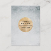 Modern Goldener Kreis Aquarell Grau Schwarz 名刺 (正面)