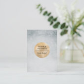Modern Goldener Kreis Aquarell Grau Schwarz 名刺 (スタンド正面)