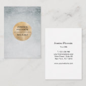 Modern Goldener Kreis Aquarell Grau Schwarz 名刺 (正面/裏面)